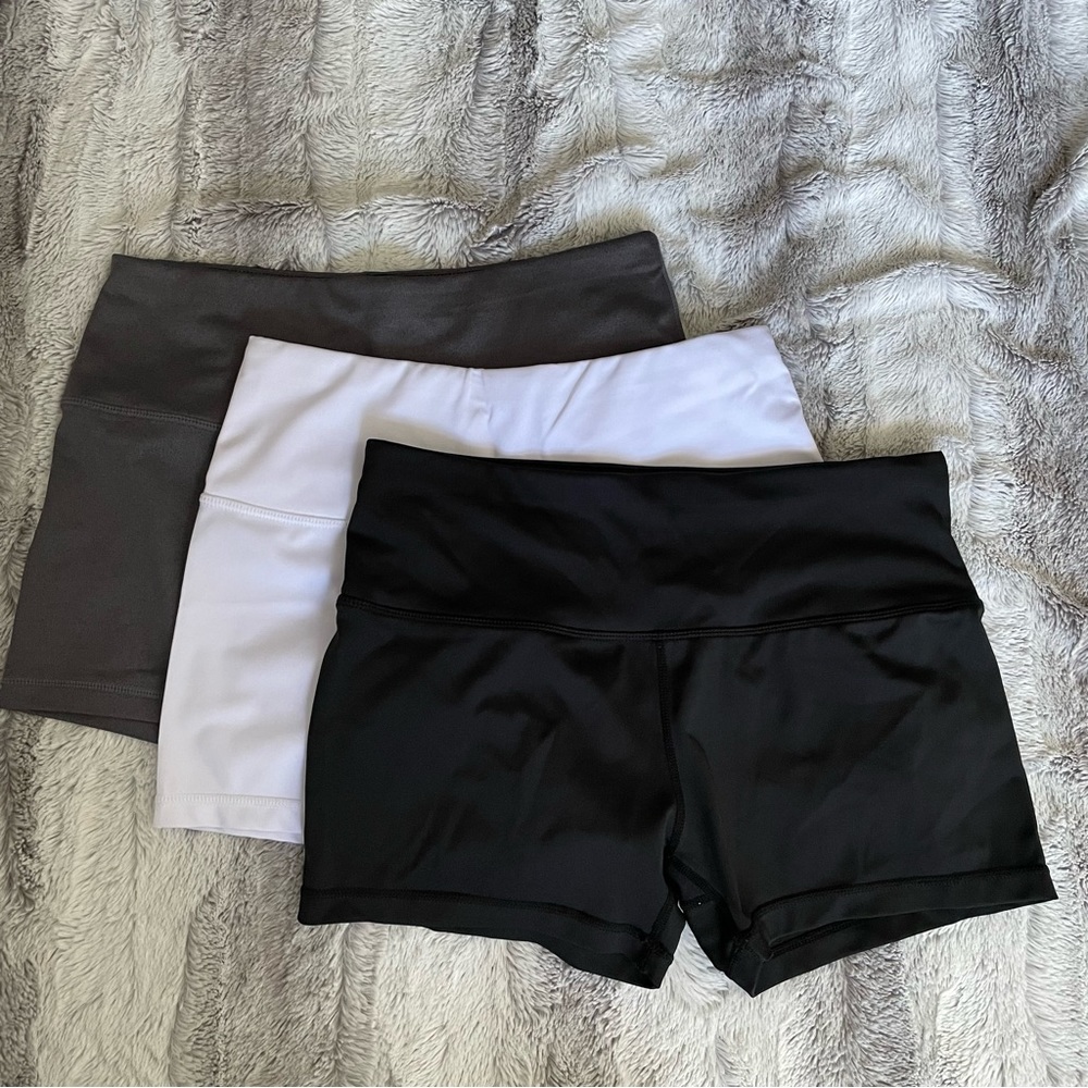 Bundle athletic shorts size M gray, white, and black EUC